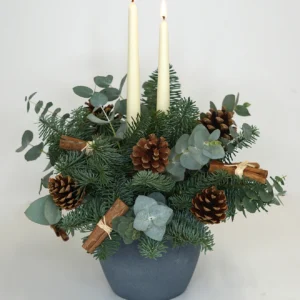 christmas decor table pot