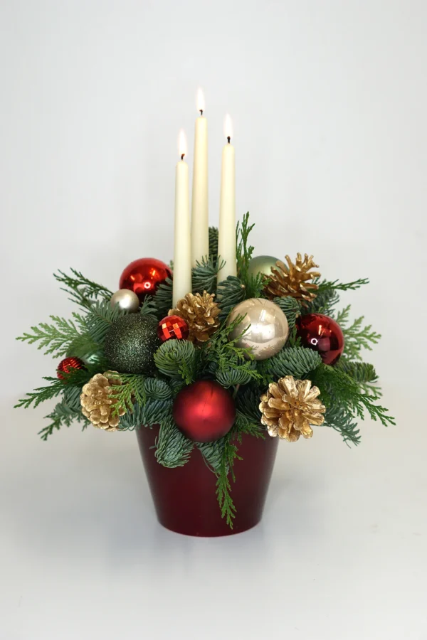 Christmas red pot Decor